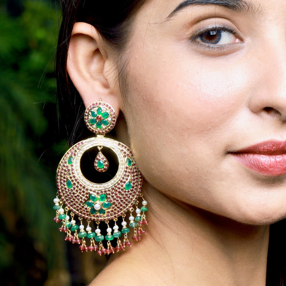 big pakistani fashion earrings