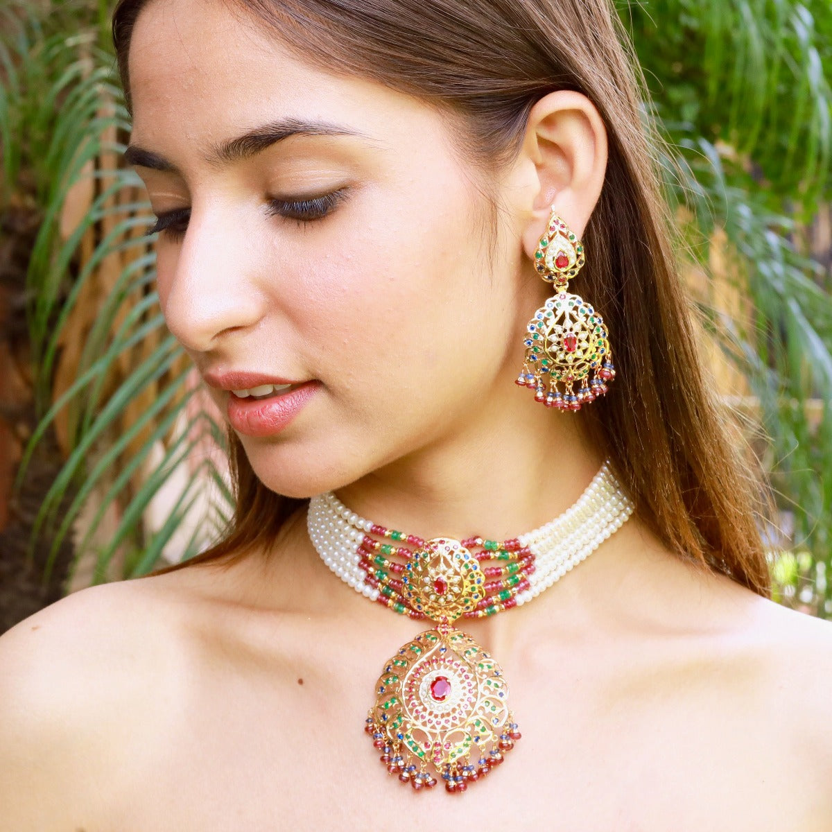 mughal era inspired gold plated set