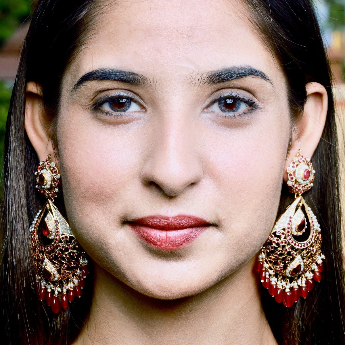 kashmiri chandbali earrings