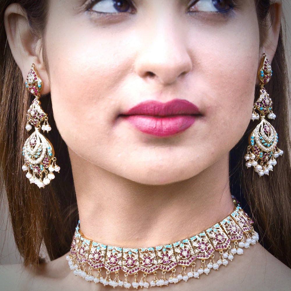 indian fashion feroza necklace