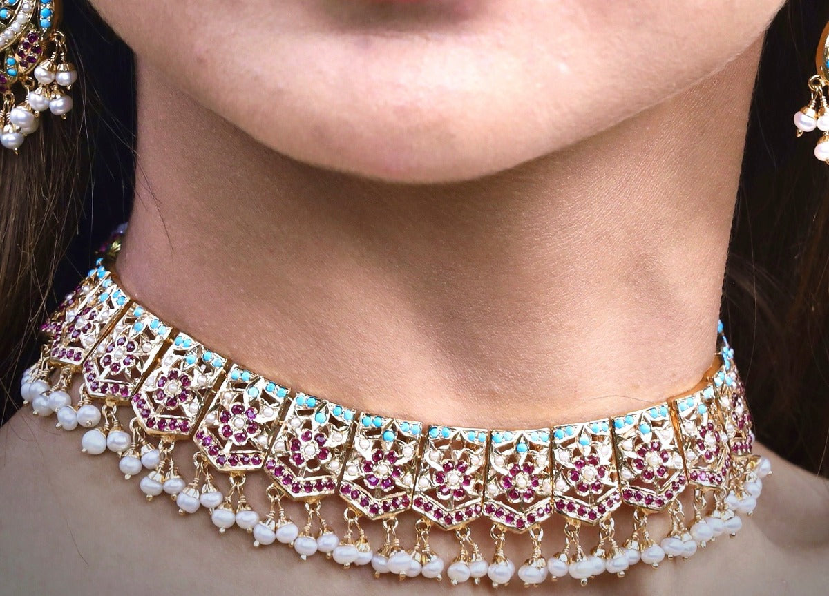 indian fashion feroza necklace