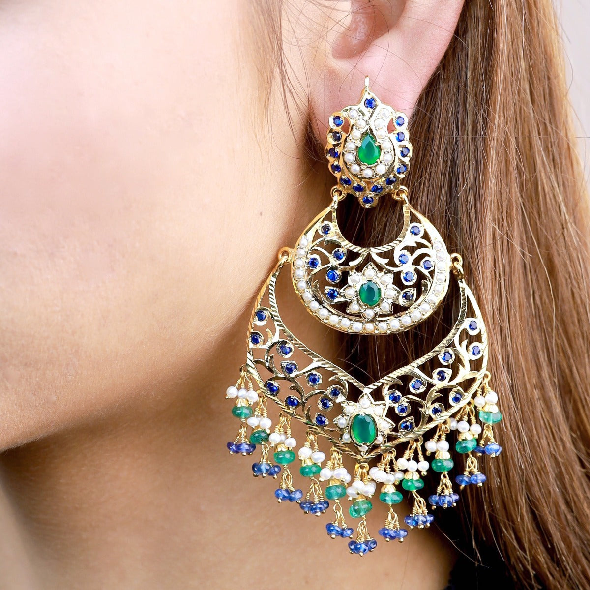 statment indian chandbali earrings new york