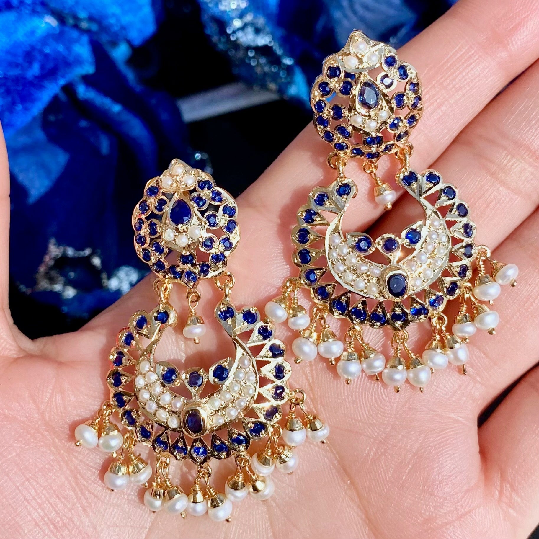 jadau necklace with chandbali