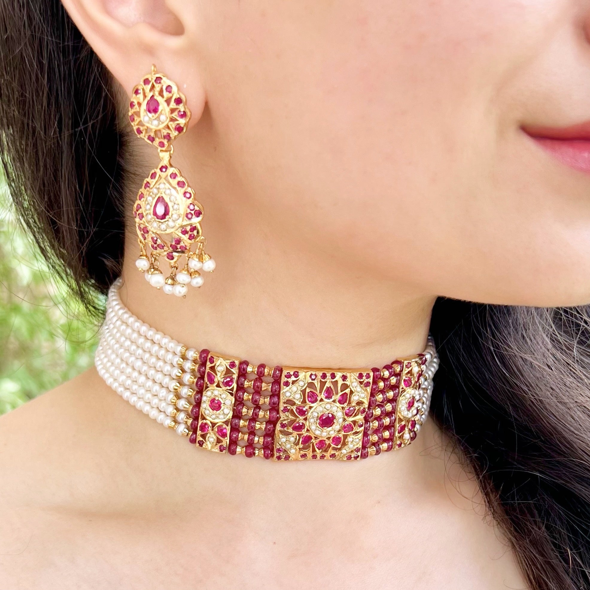indian ruby choker set