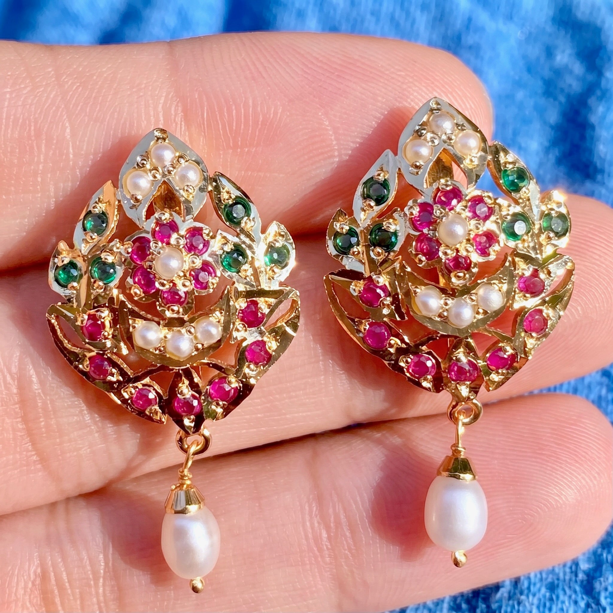 gold plated stud earrings