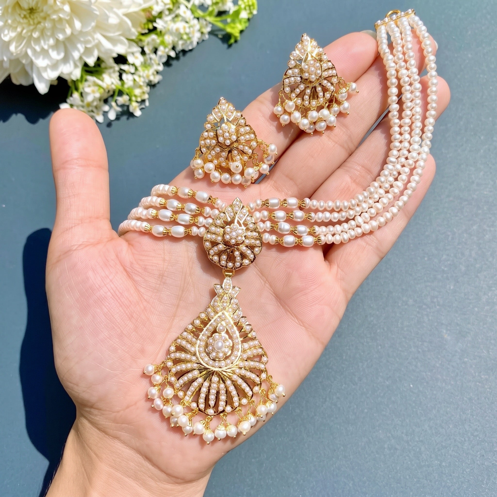 pearl choker set