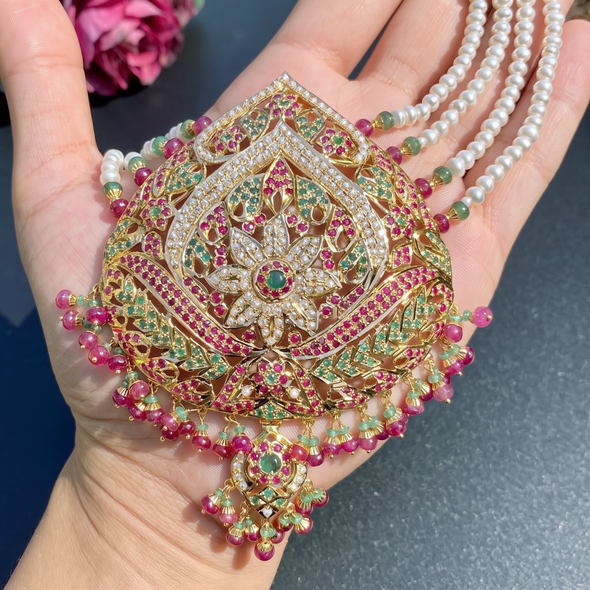 jadau rani haar in 22ct gold