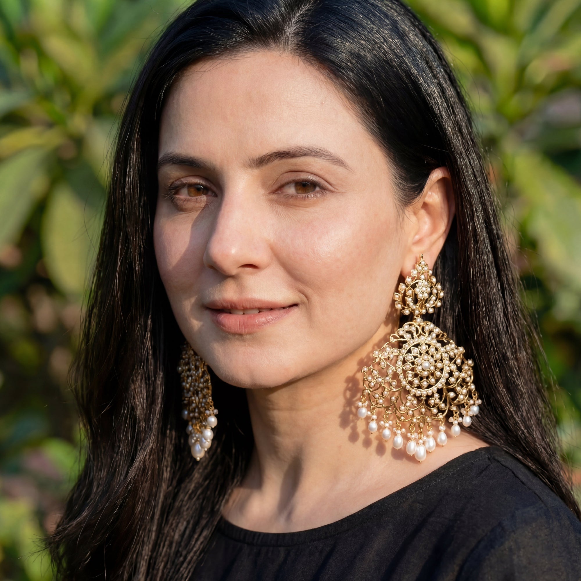 Big Indian Jadau Earrings | Gold Plated in Silver ER 100