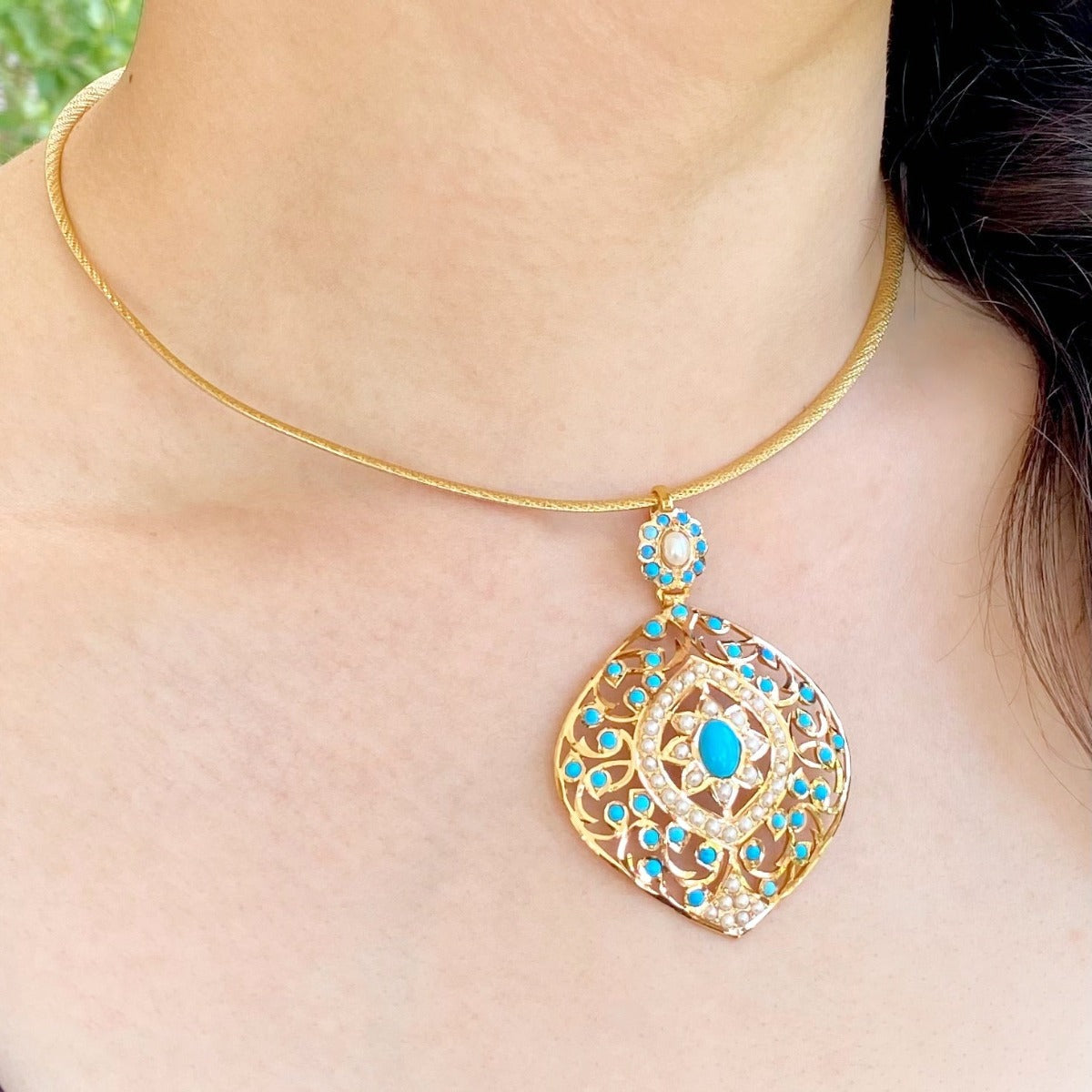 Antique Edwardian Inspired Gold Jewelry Sets Online | Fine Turquoise Jewelry