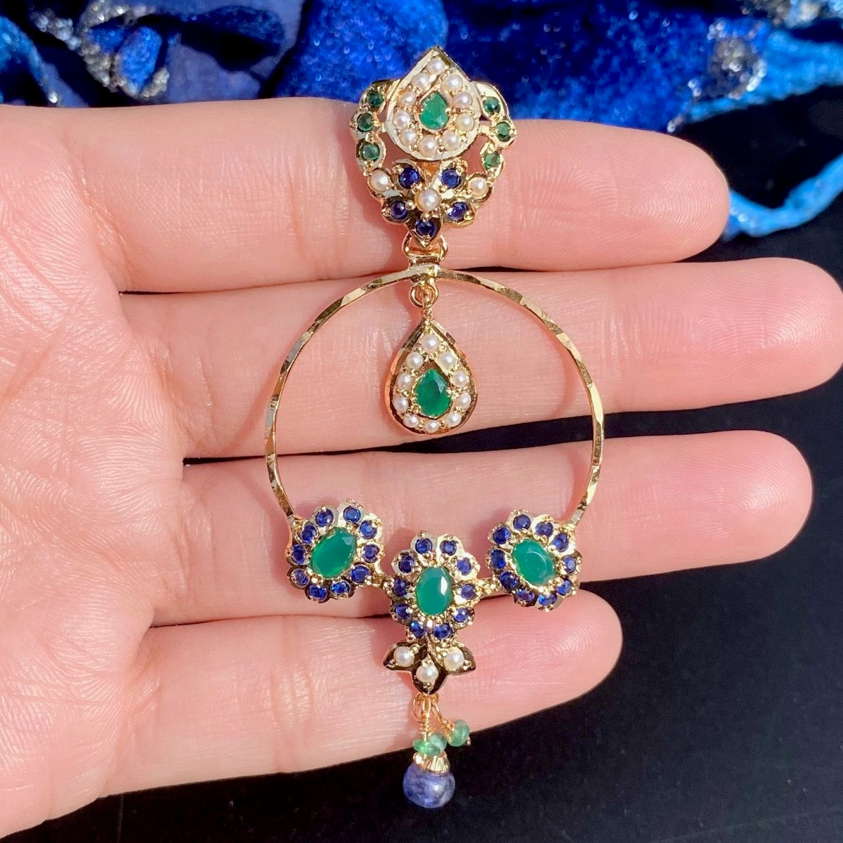 buy gold plated chandbali earrings in usa
