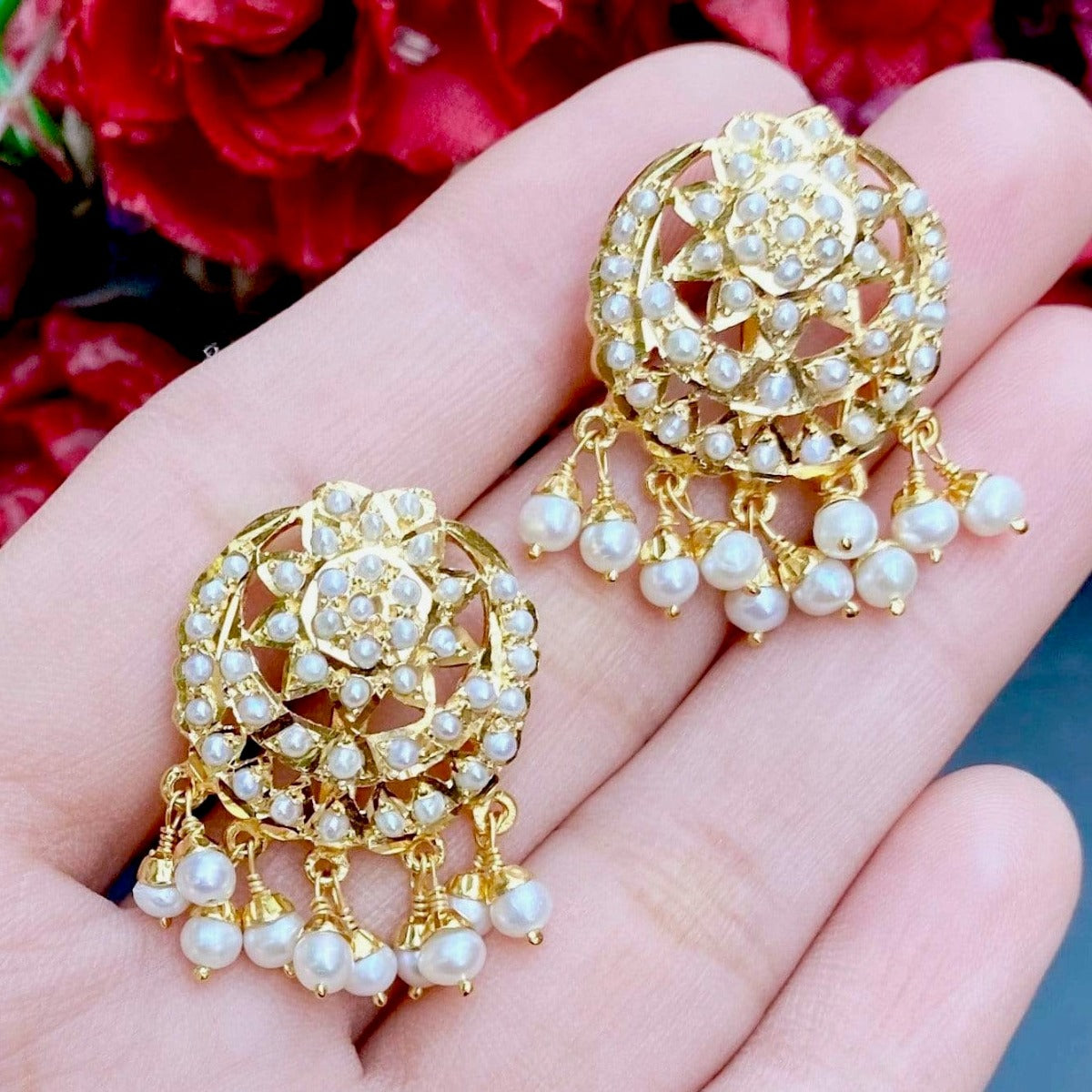 pakistani pendant set gold plated