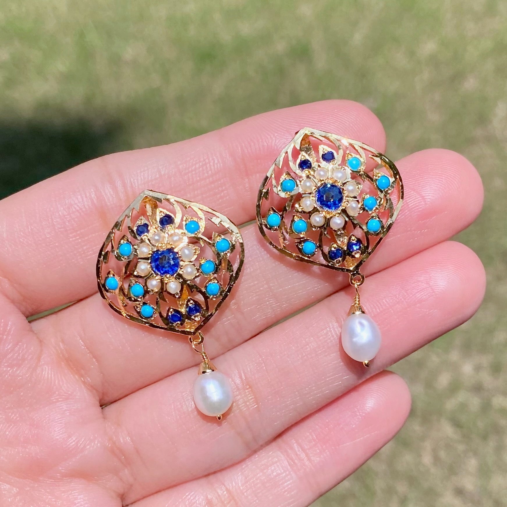 Unique Jadau Stud Earrings | Cute Tops for Girls | ER 601