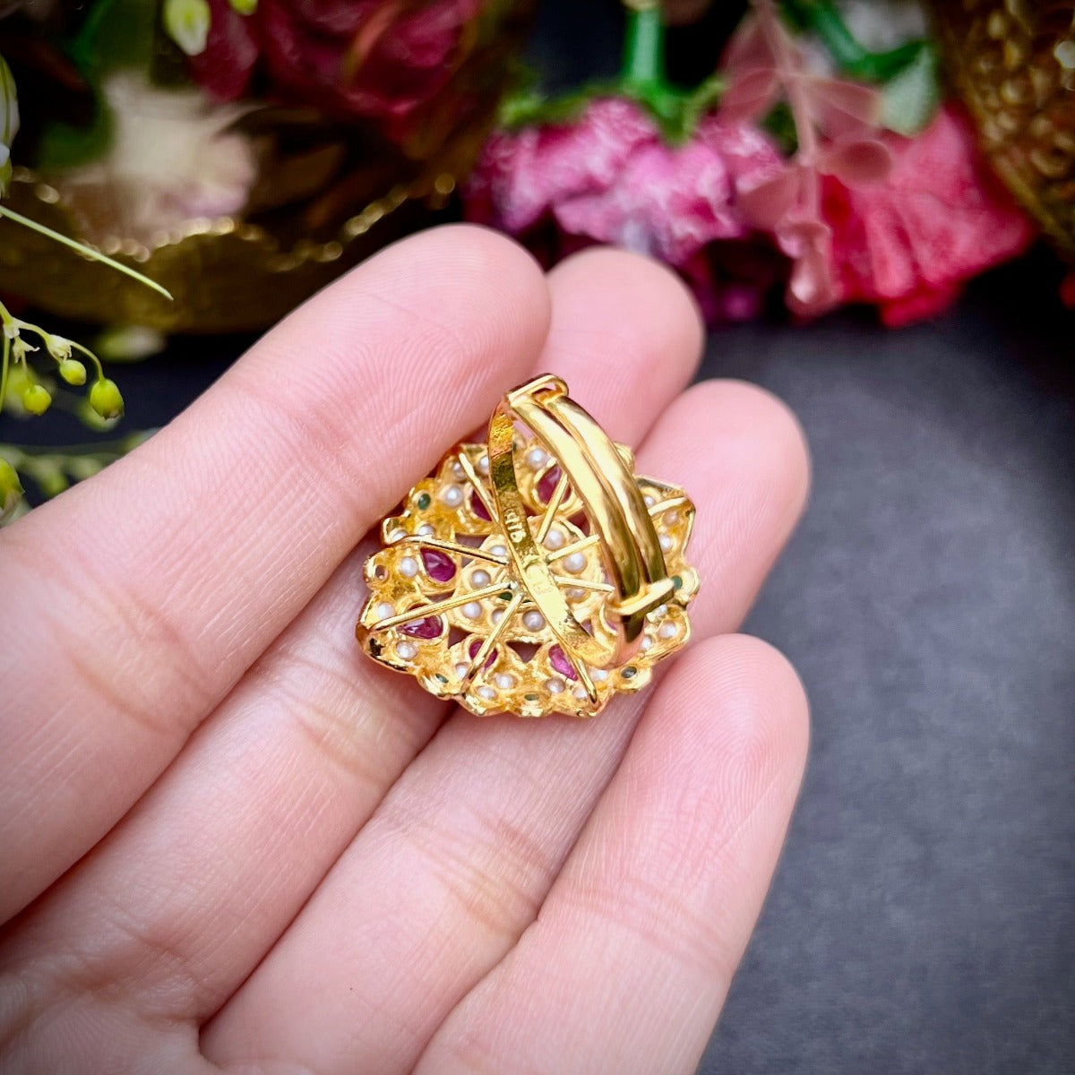 ruby emerald gold ring new jersey