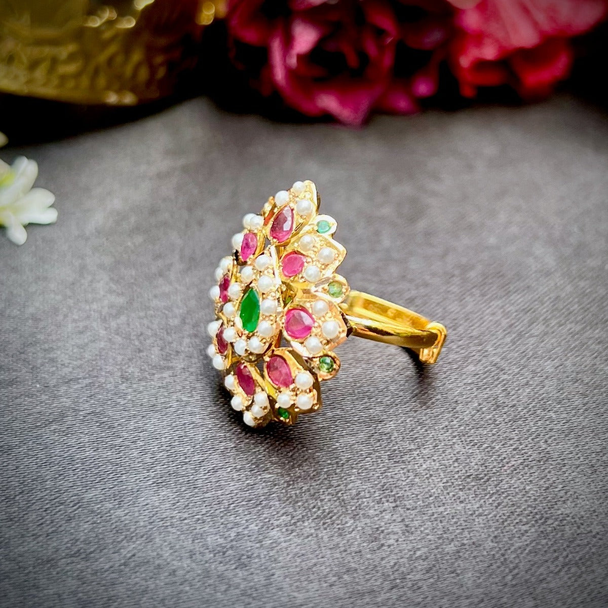 ruby emerald gold ring new jersey