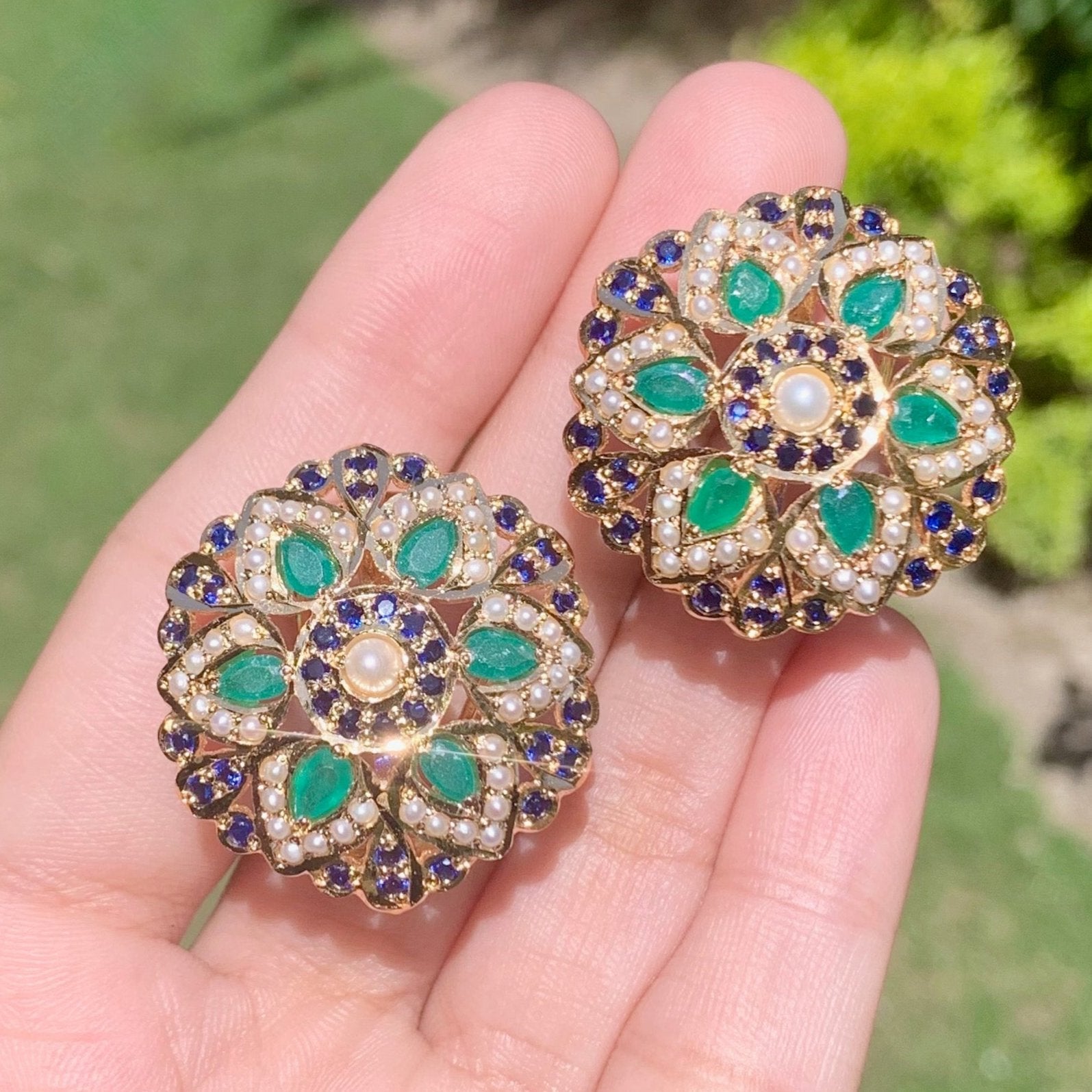 silver jadau tops gold plated