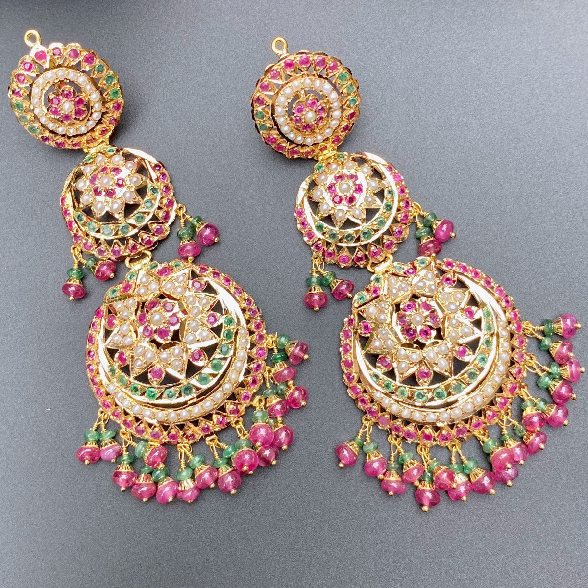 statement gold earrings traditional