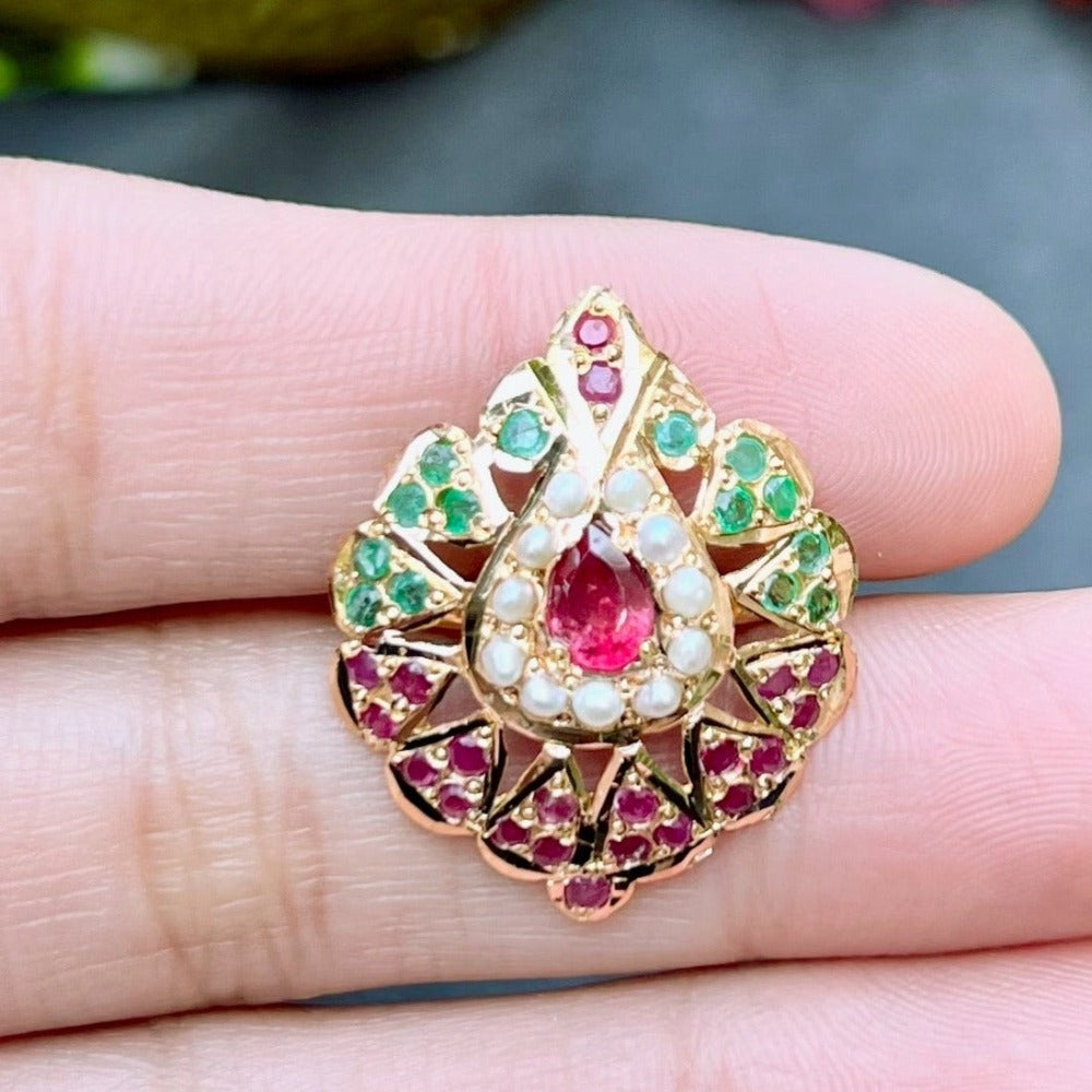 lightweight womens indian ring gold