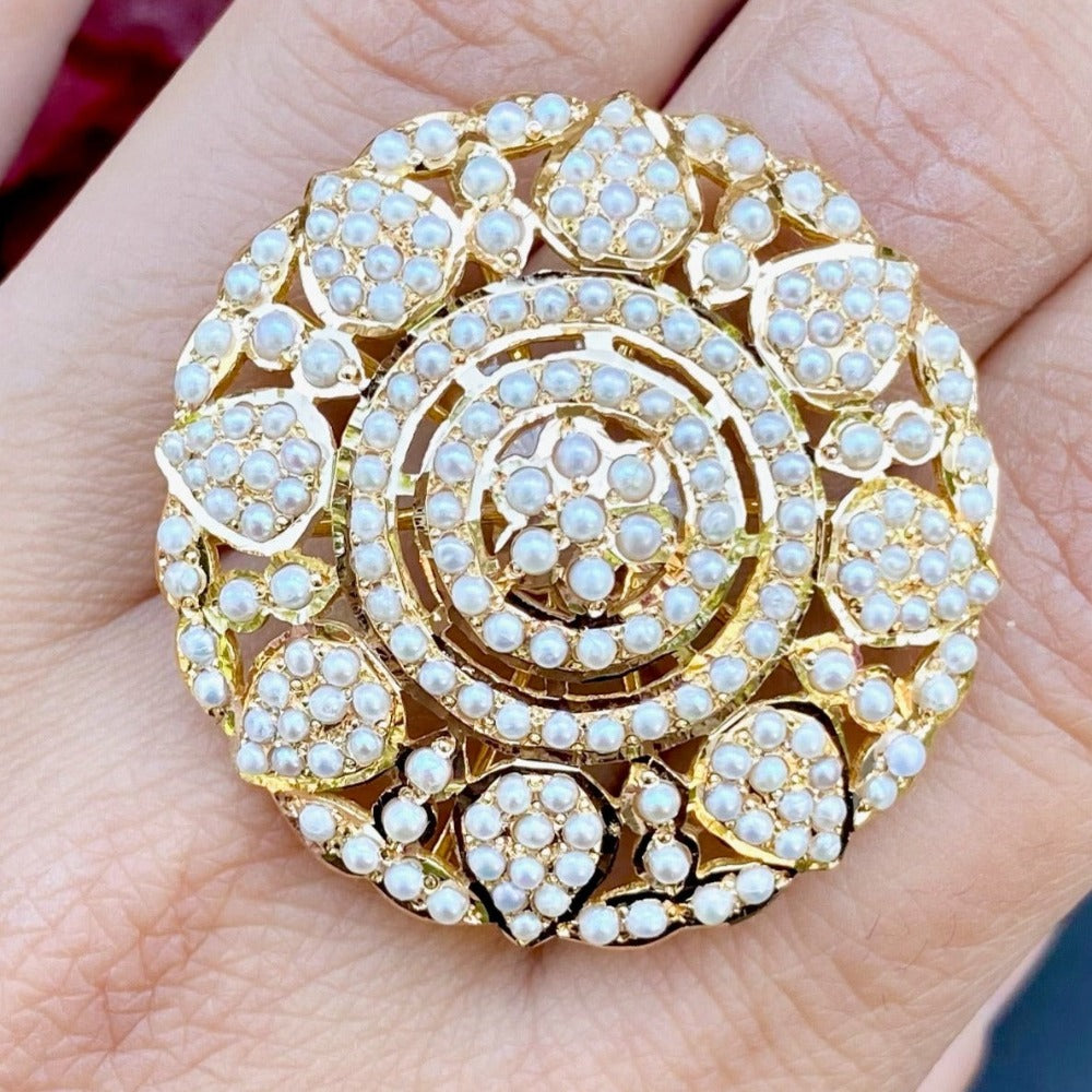 statement cocktail pearl jadau