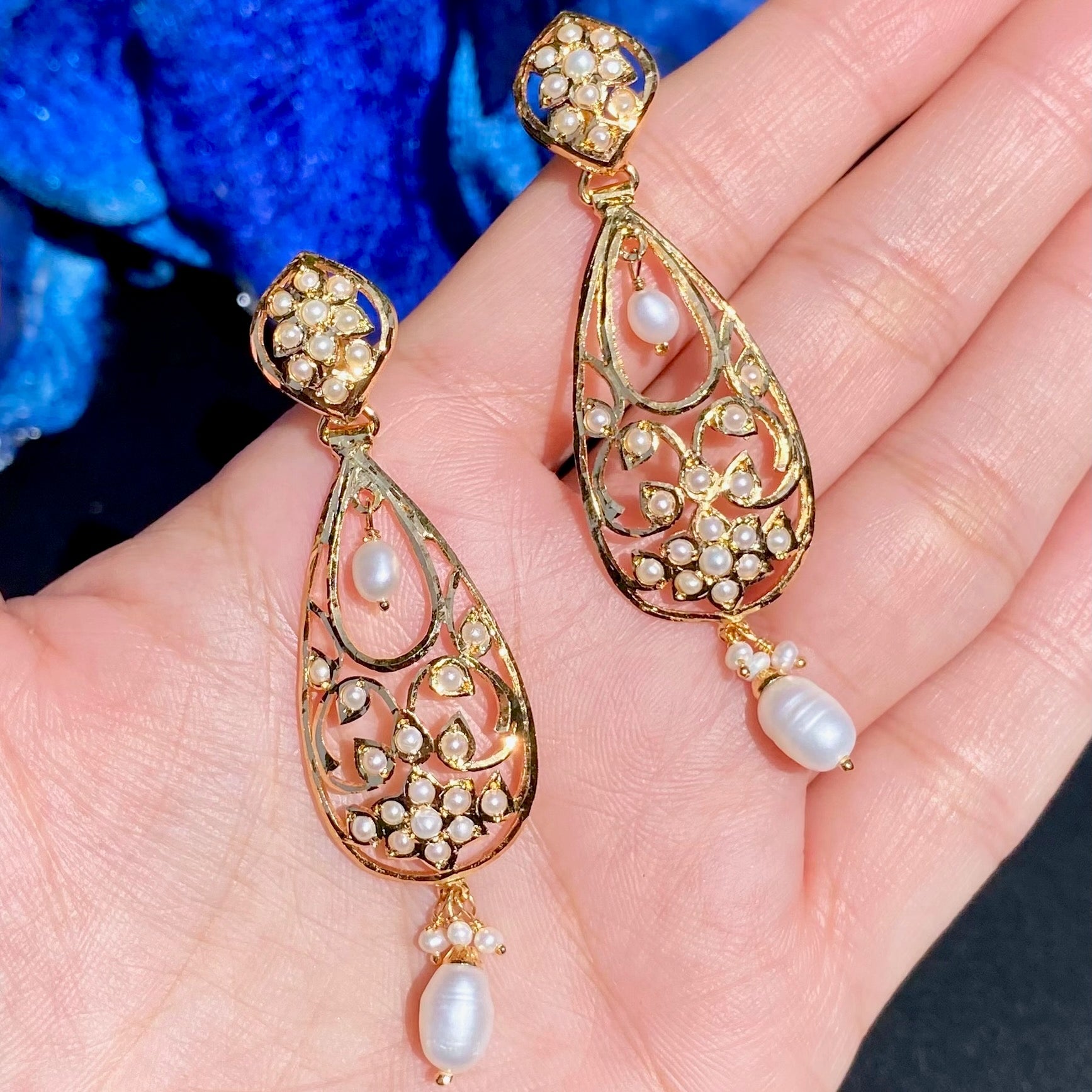 Cute Pearl Earrings | Gold Plated on Sterling Silver ER 611