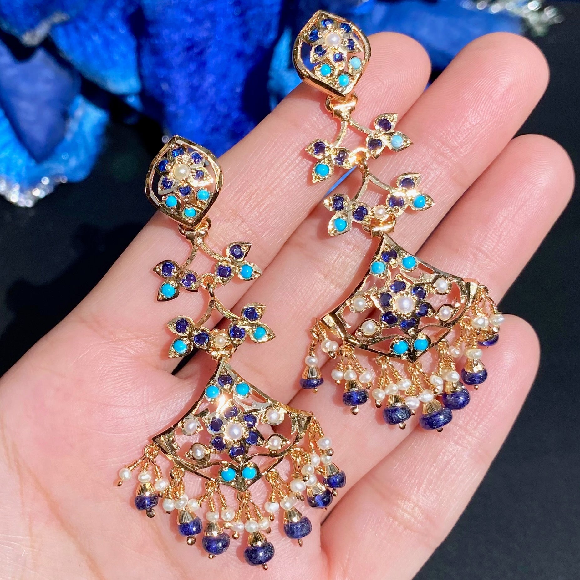 Indo Western Design Pendant Set | Premium Gold Plated Indian Silver Jewelry Online PS 131