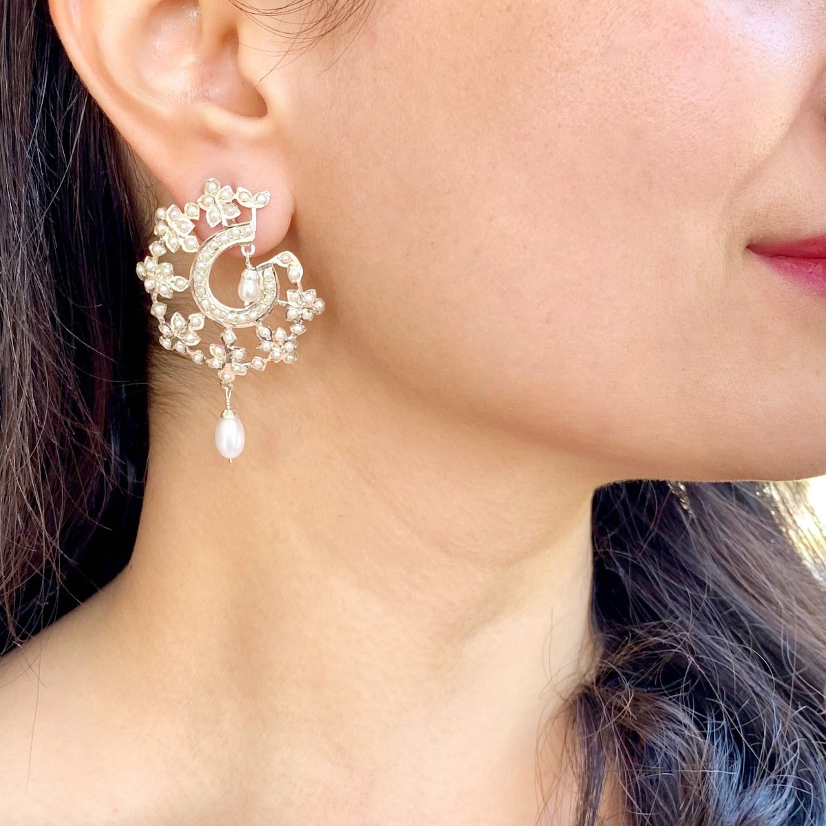Boho Sterling Silver stud Earrings