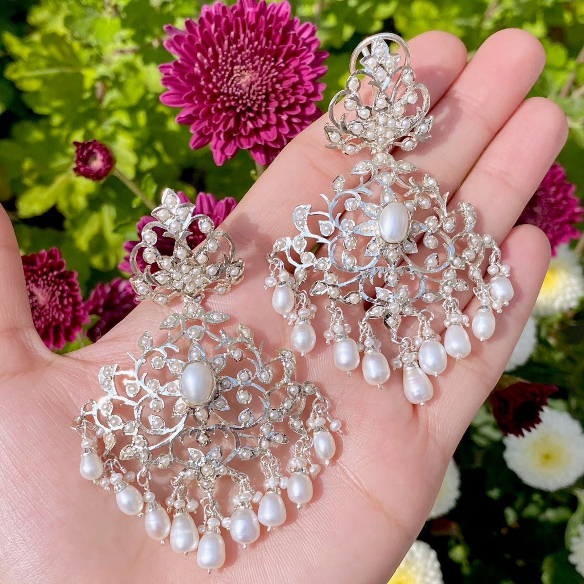 Edwardian Earrings | Pearls & Sterling Silver Jewelry Online