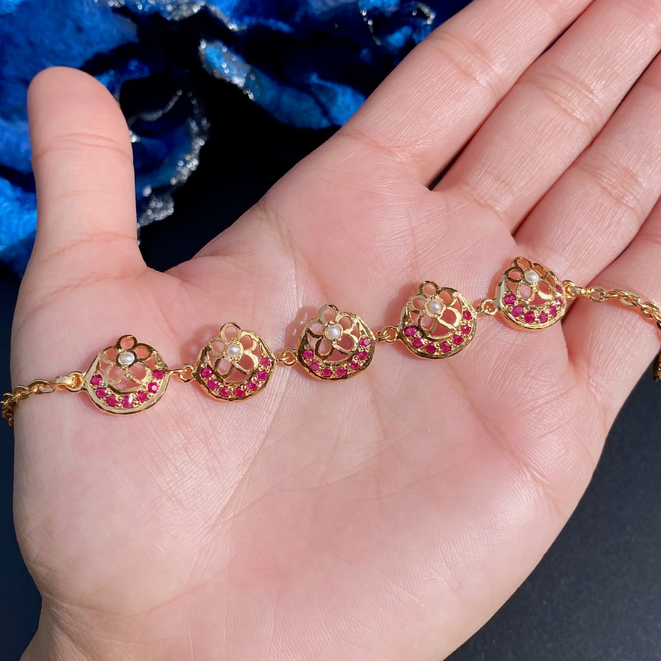 Simple & Minimal Ladies' Bracelet | 925 Silver with Gold Plating BG 149