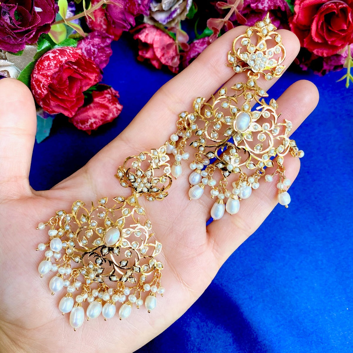 bridal pakistani pearl necklace set