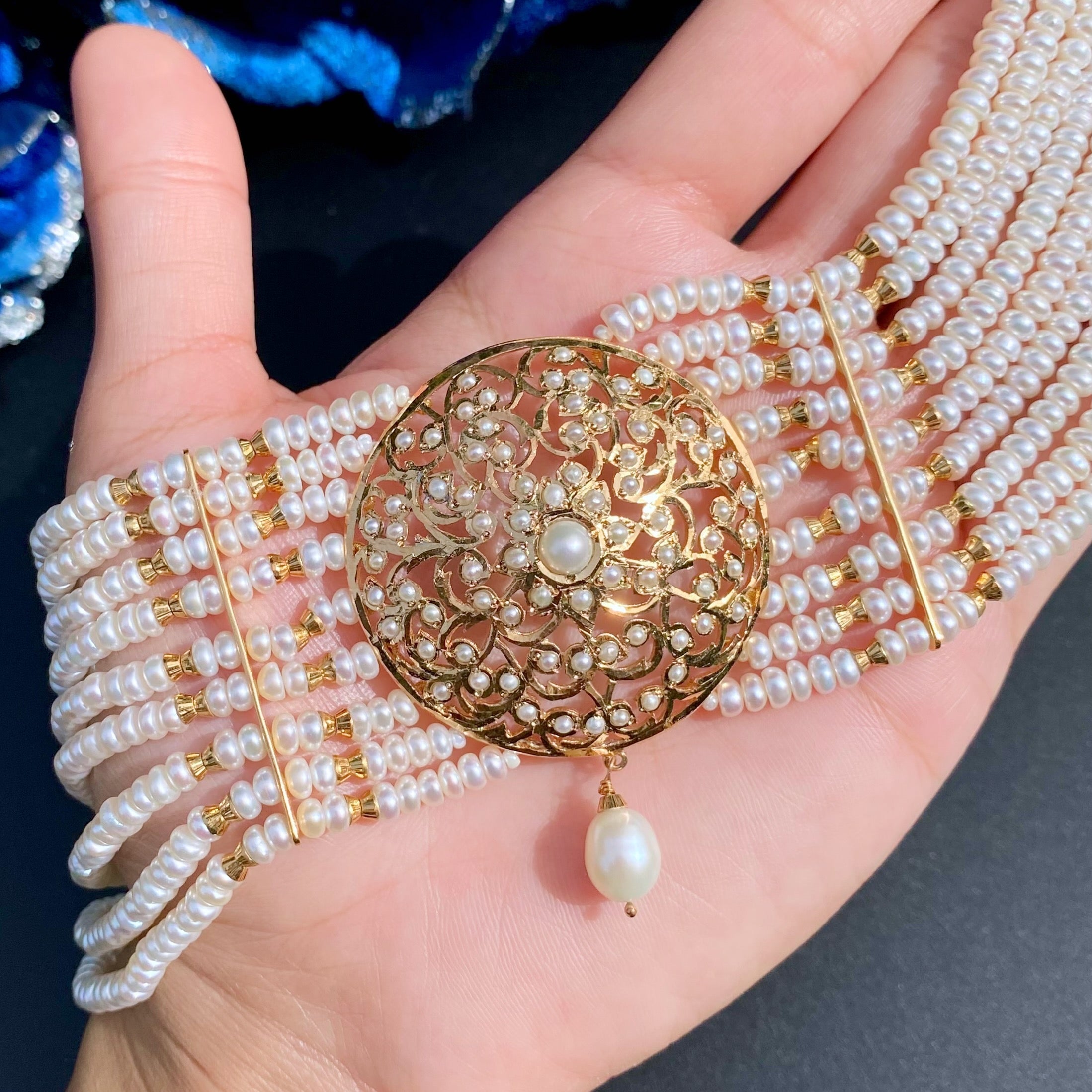 Pearl Choker Set for Women | Affordable Indian Handmade Jewelry NS 427