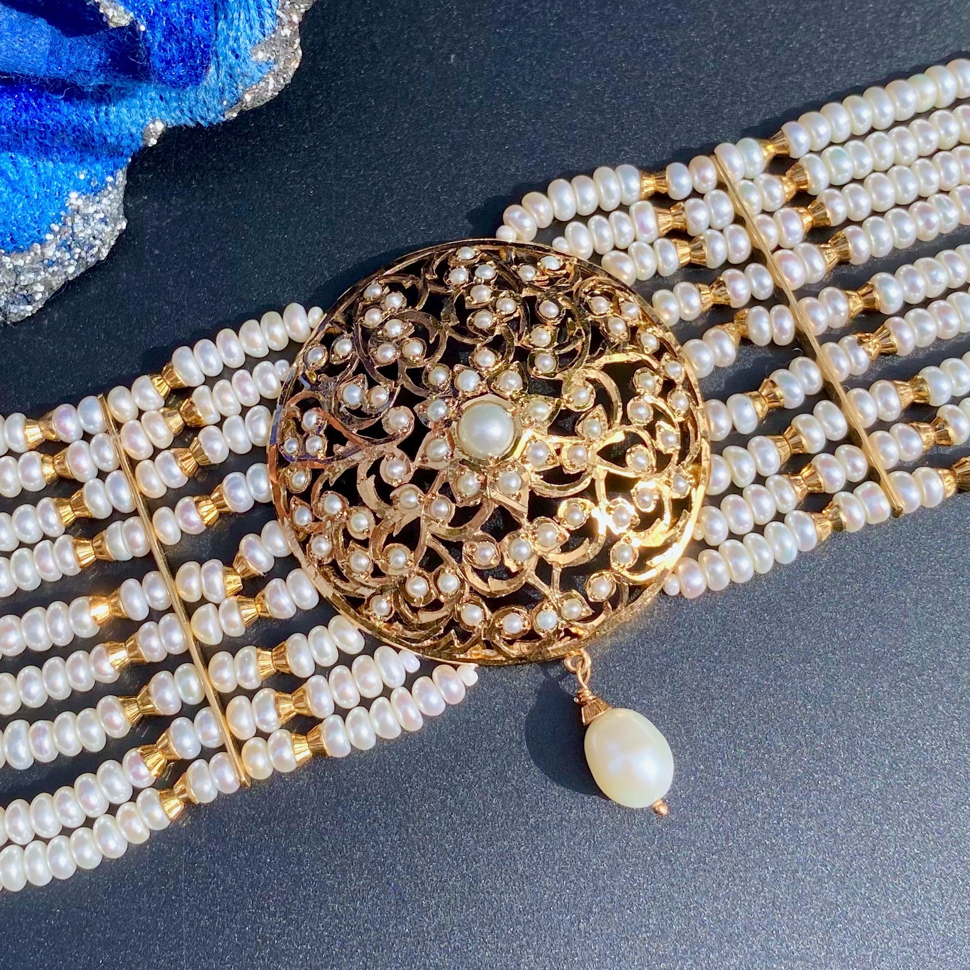 Pearl Choker Set for Women | Affordable Indian Handmade Jewelry NS 427