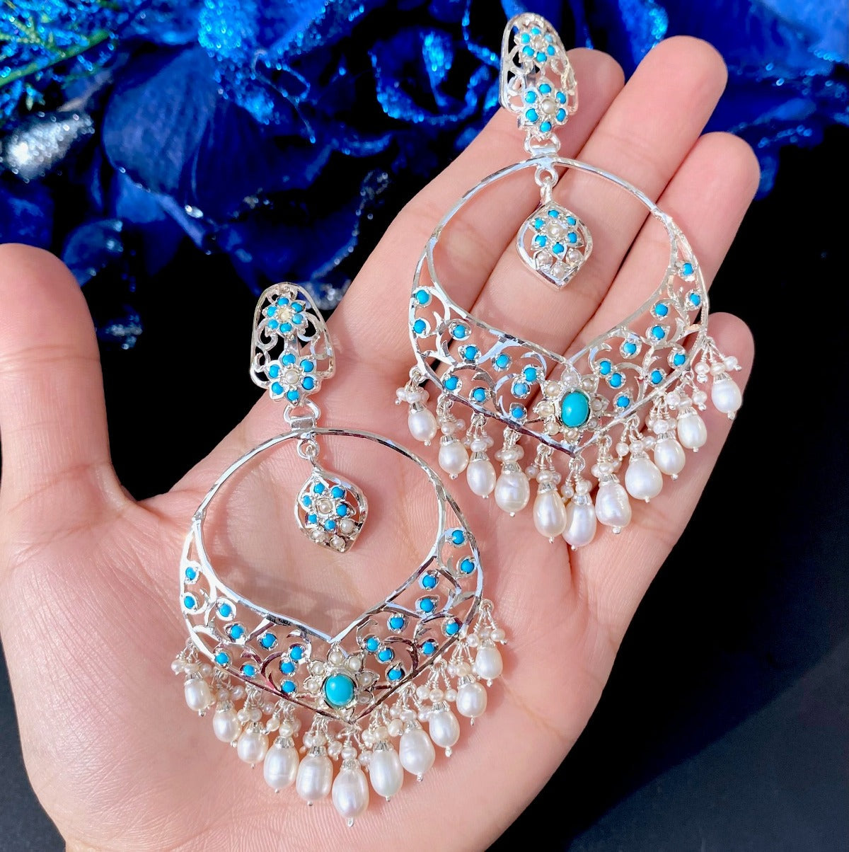 classic indian jewelry on silver