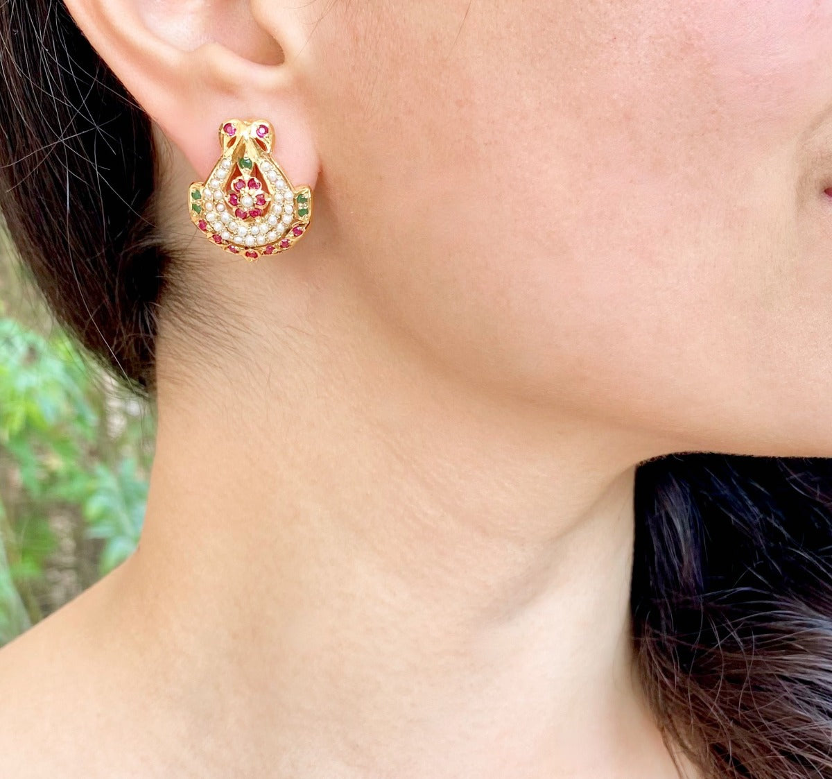 fine indian stud earrings
