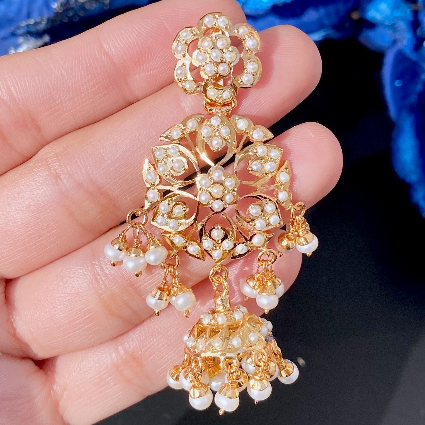 all pearls punjabi jadau set