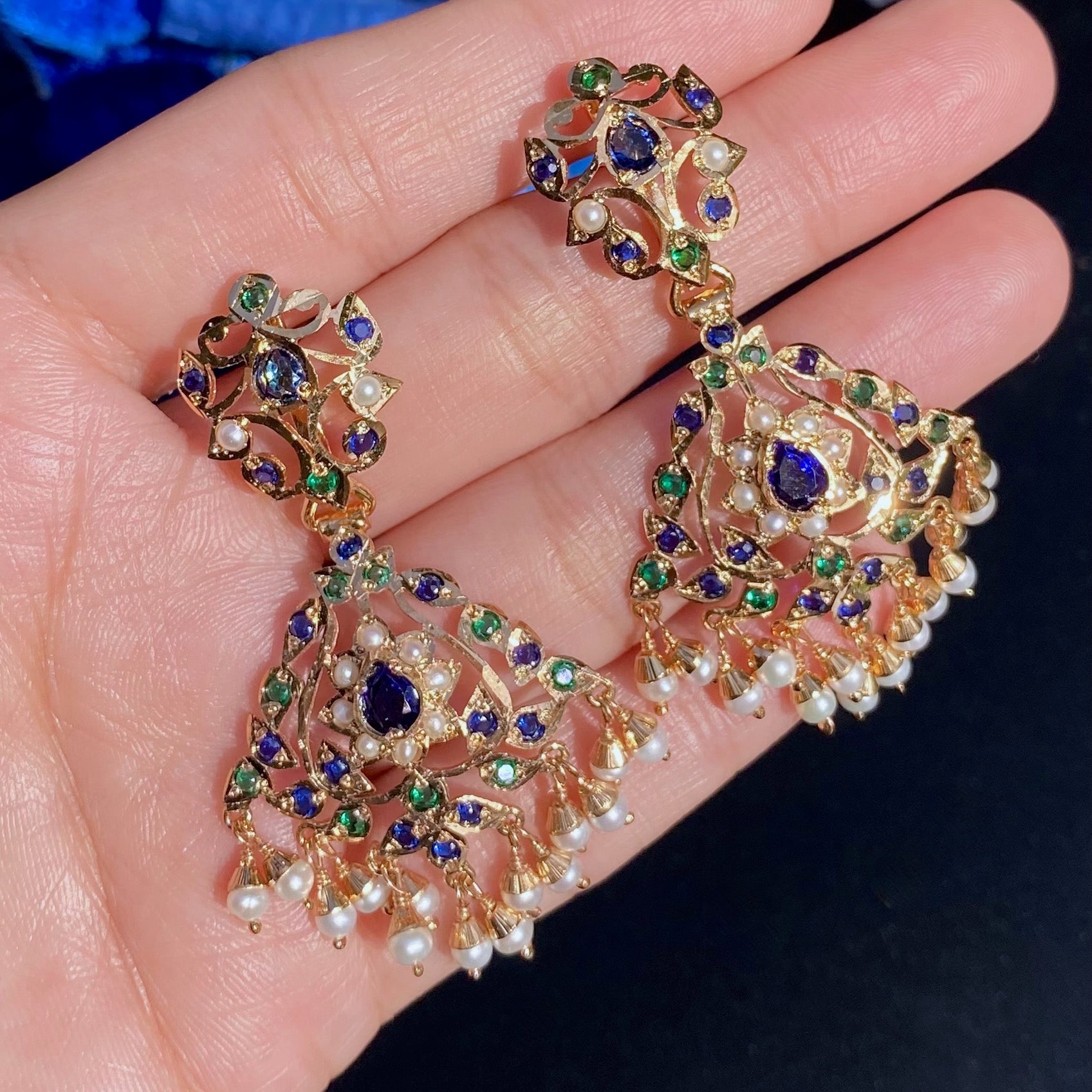 Exquisite Jadau Necklace Set in Unique Colors | NS 432