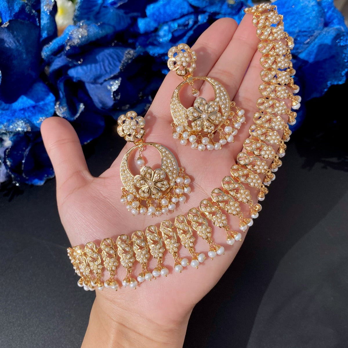 indian pearl necklace set