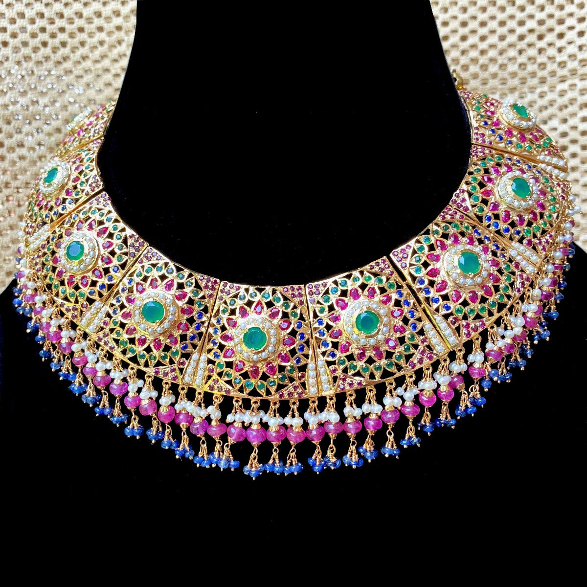 broad and heavy necklace set for indian brides