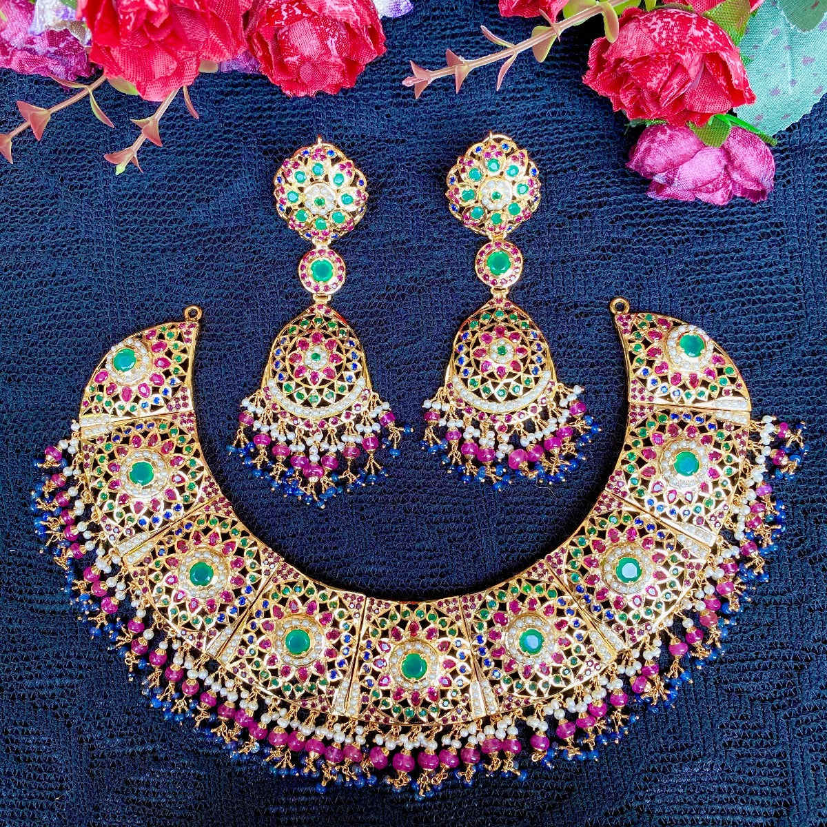 broad and heavy necklace set for indian brides