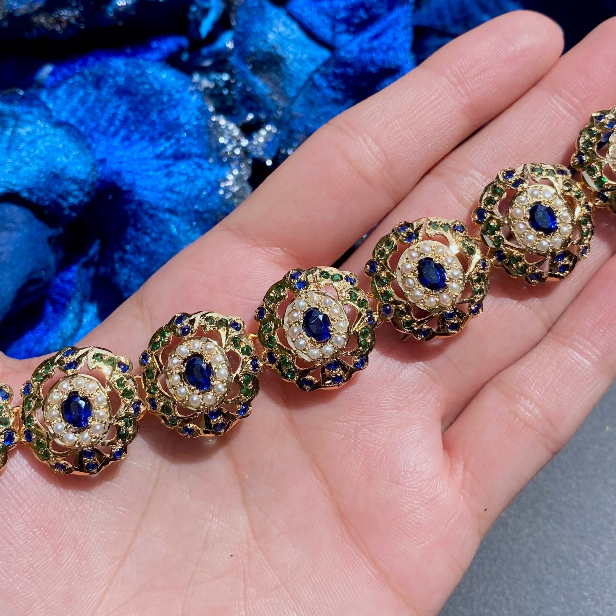 pakistani jadau choker with studs