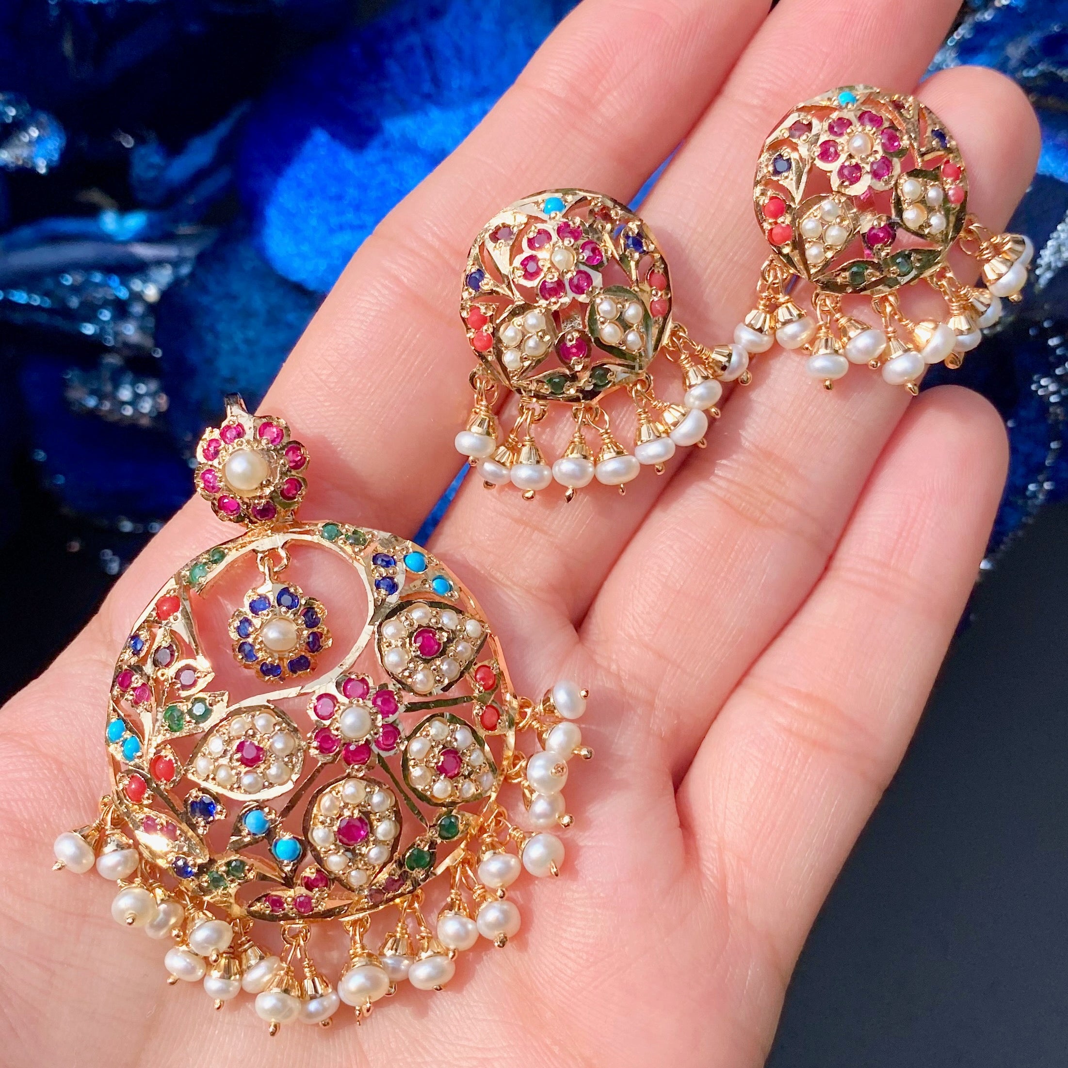 gold plated pendant set indian