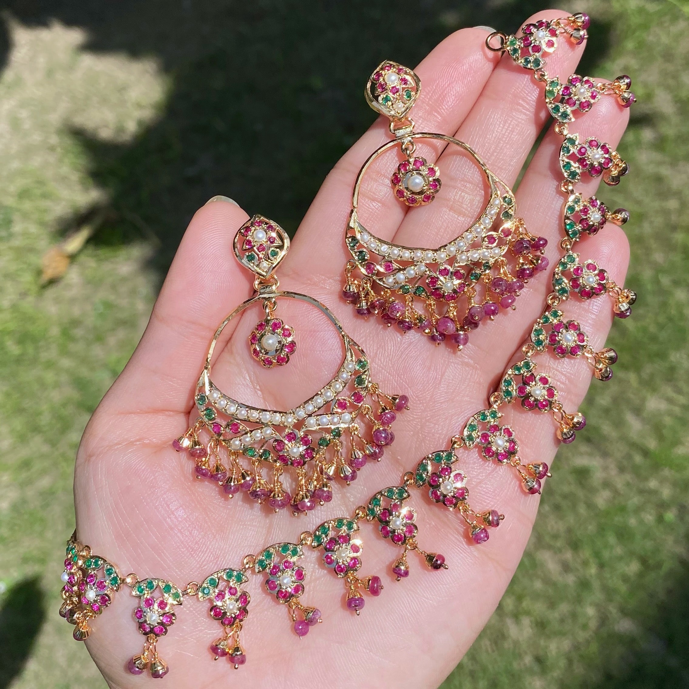 indian necklace ruby emerald