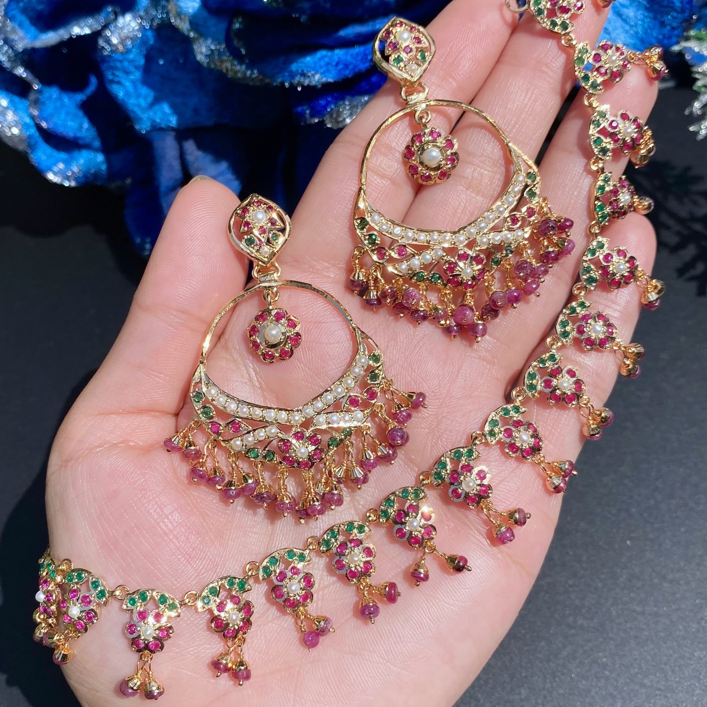 indian necklace ruby emerald
