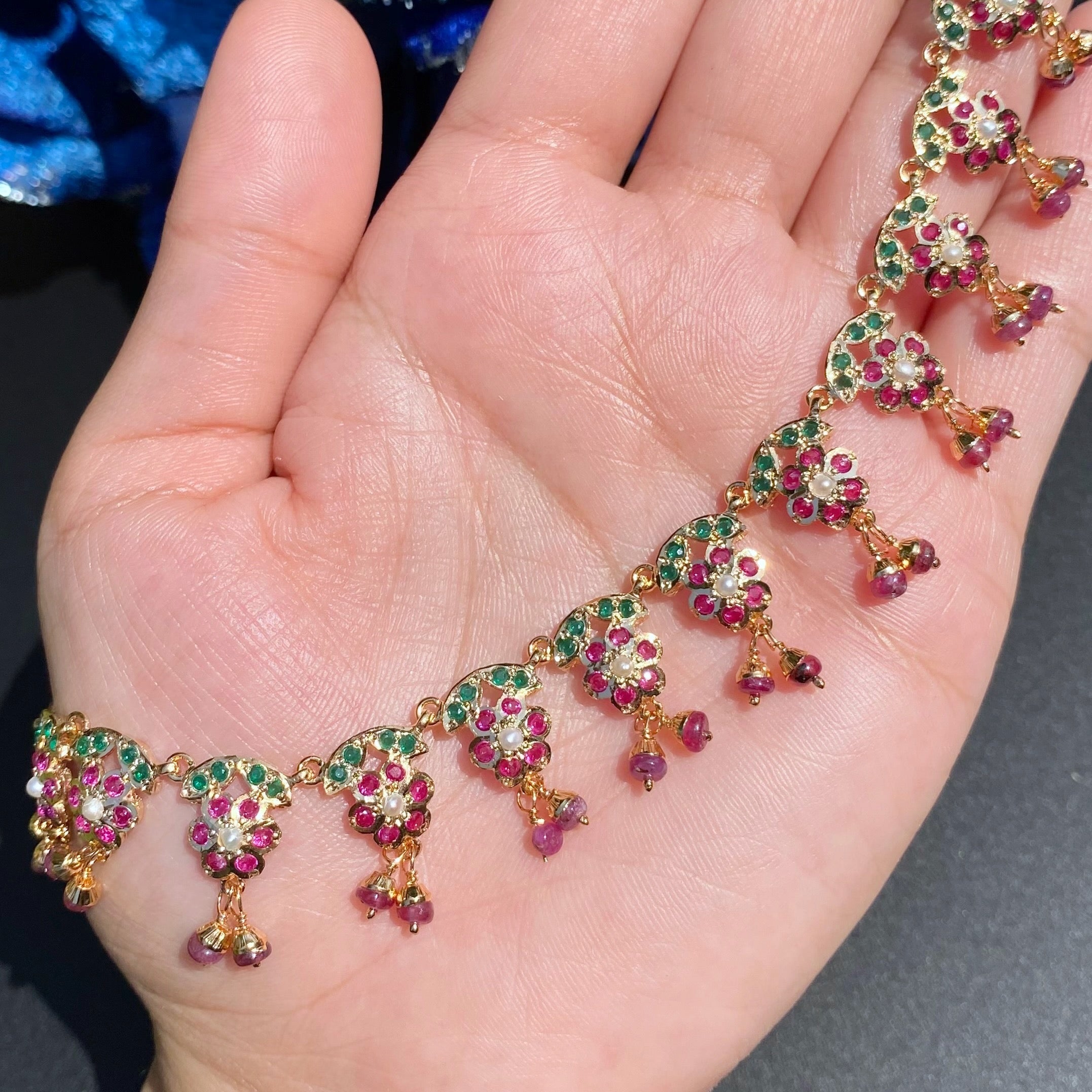 indian necklace ruby emerald