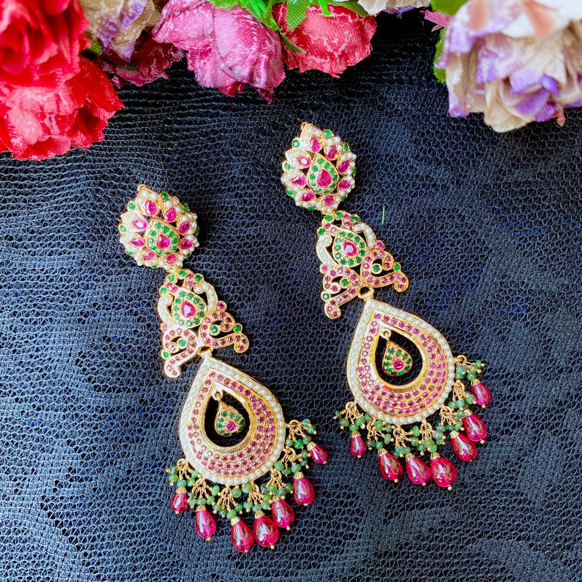 multicolored earrings from india