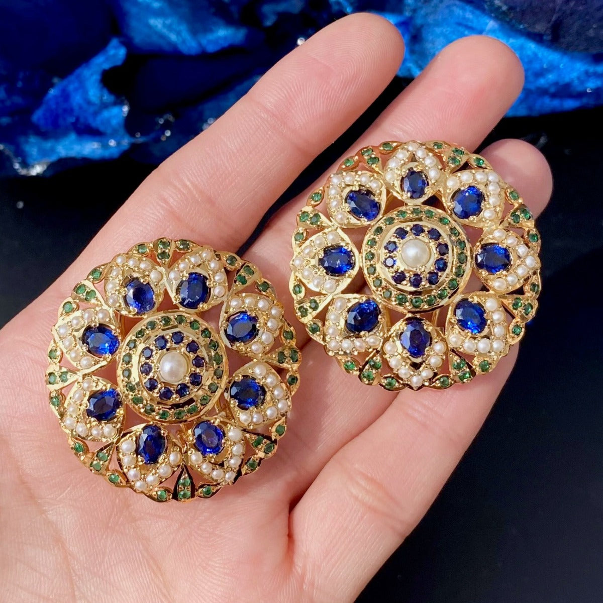 indian jadau tops gold plated