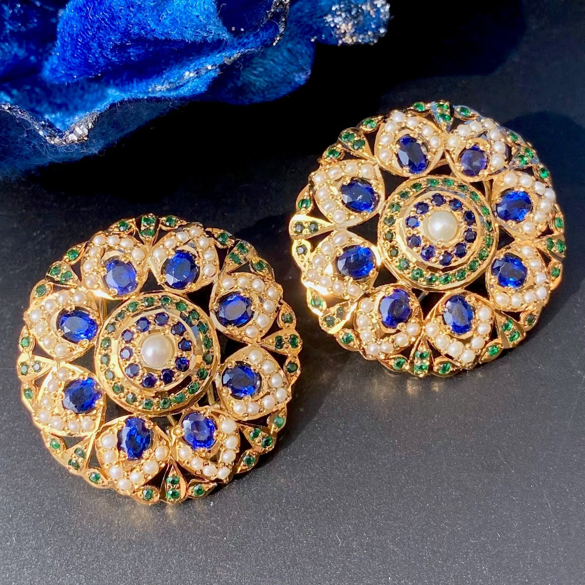 indian jadau tops gold plated