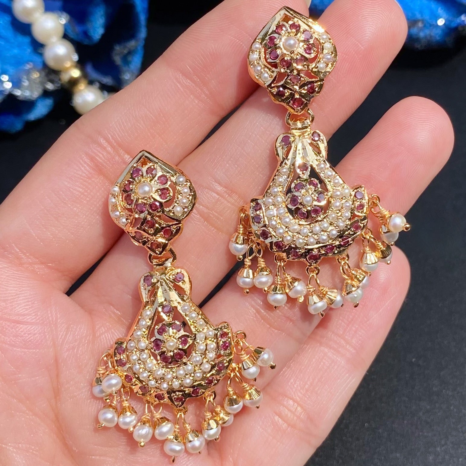 garnet necklace indian