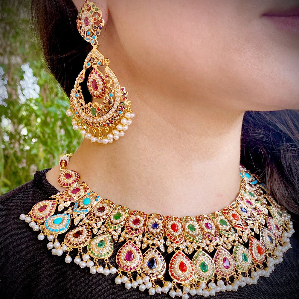bridal Hyderabadi navratna set