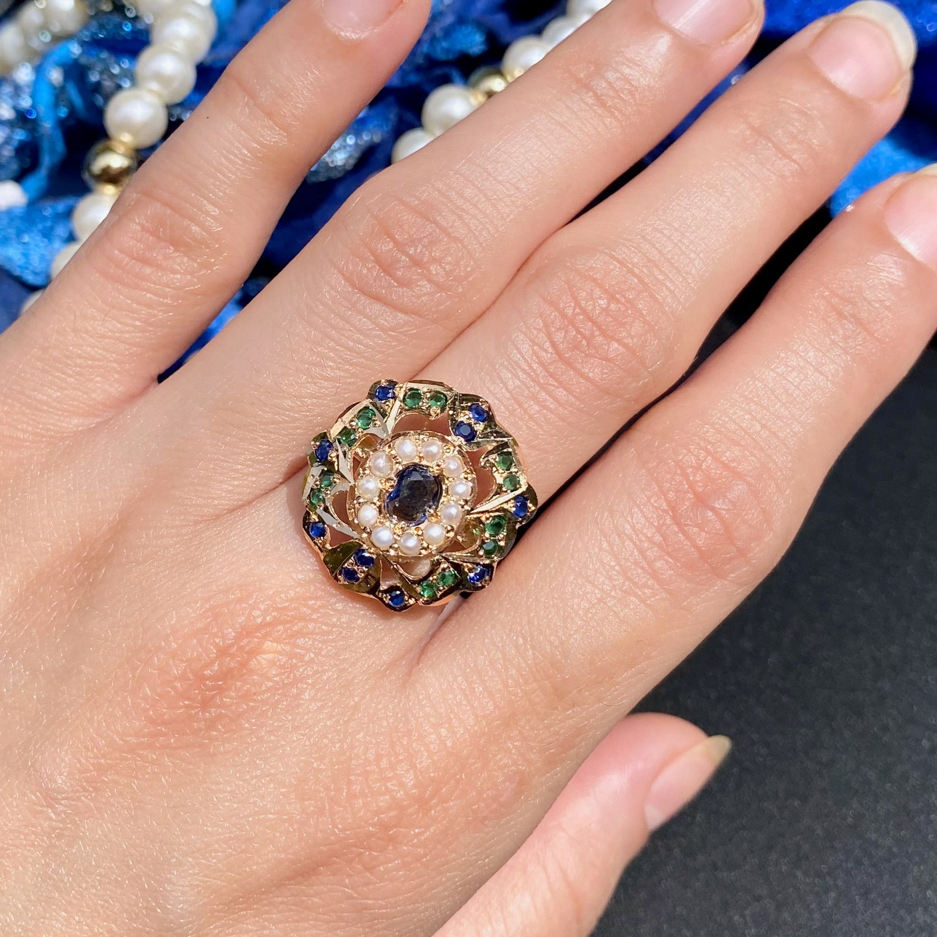 pakistani ring gold plated silver