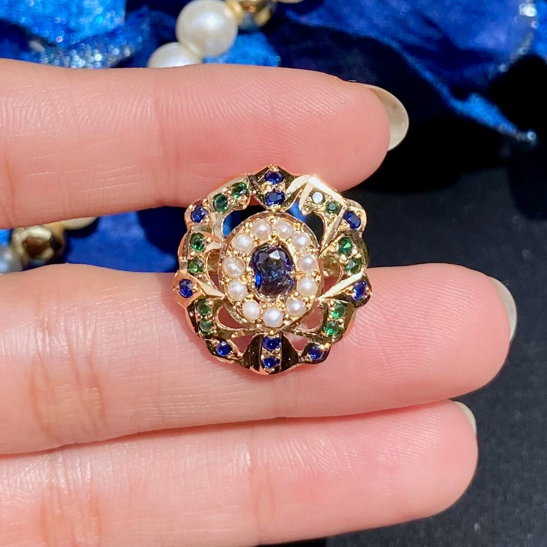 pakistani ring gold plated silver