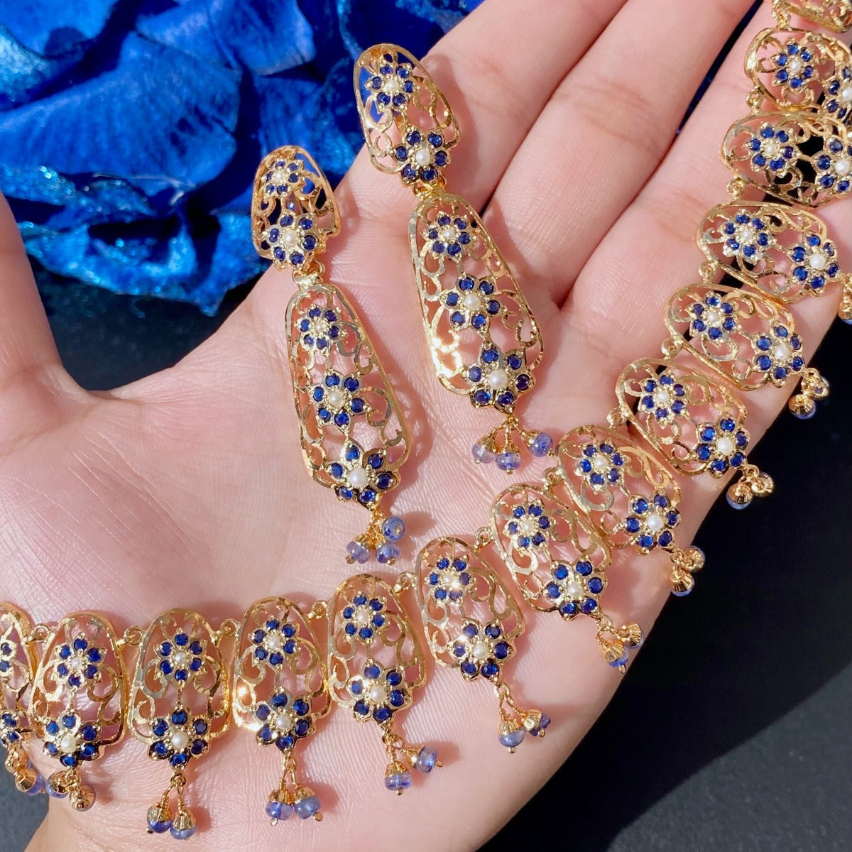 Indo western design necklace set